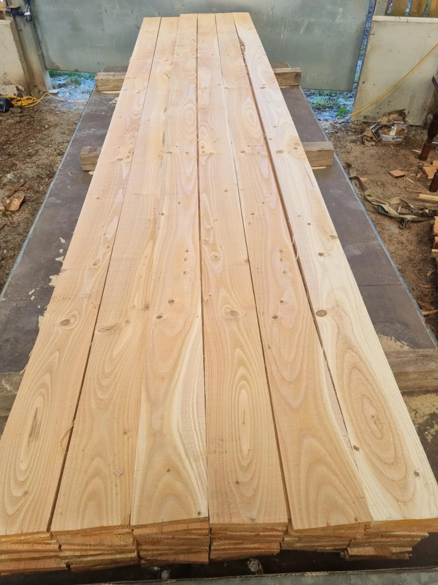 Timber in use on a finished project